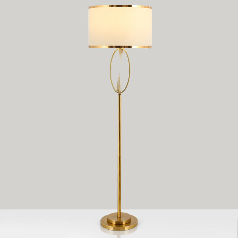 Contemporary Scandinavian Fabric Iron Floor Lamp