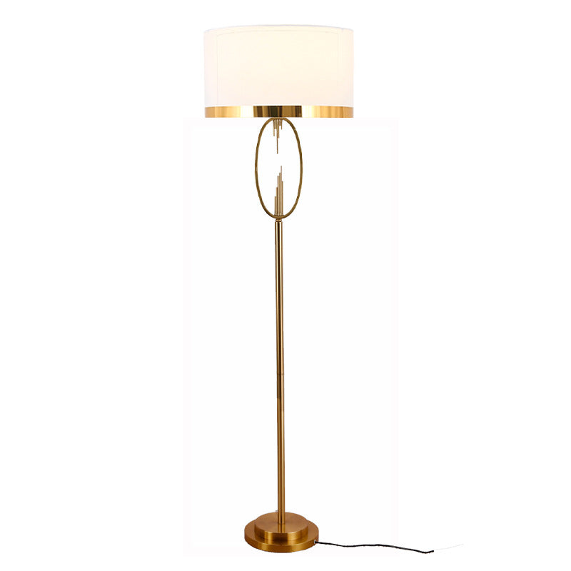 Contemporary Scandinavian Fabric Iron Floor Lamp