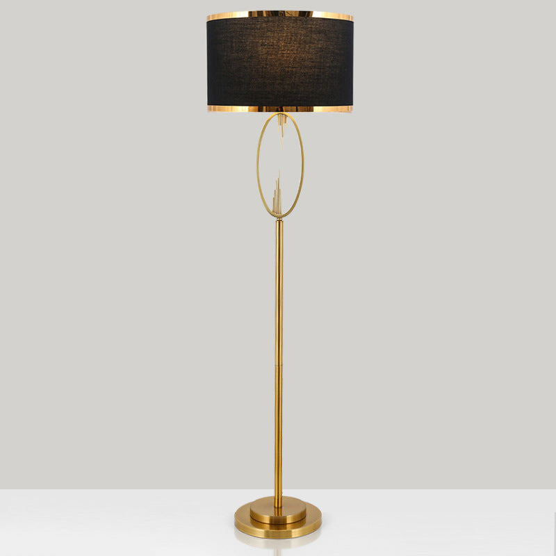 Contemporary Scandinavian Fabric Iron Floor Lamp
