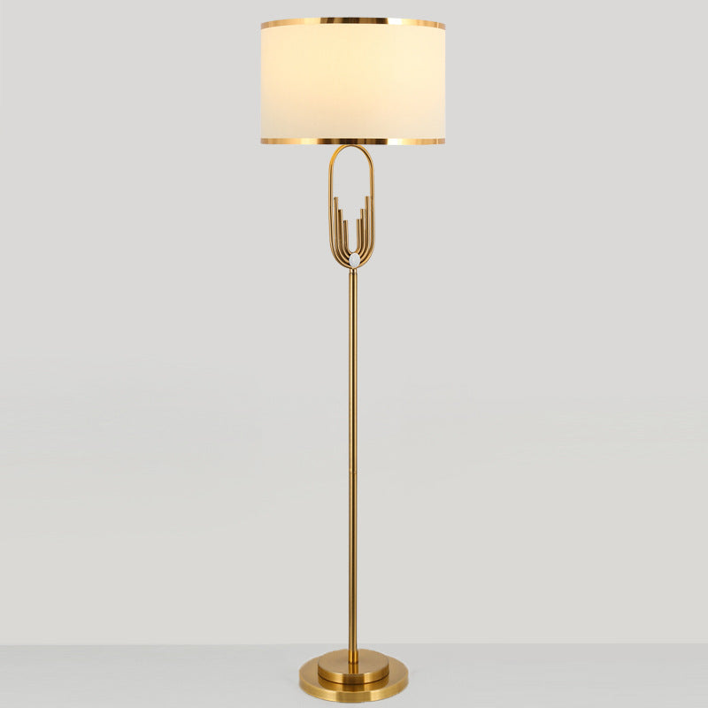 Contemporary Scandinavian Fabric Iron Floor Lamp