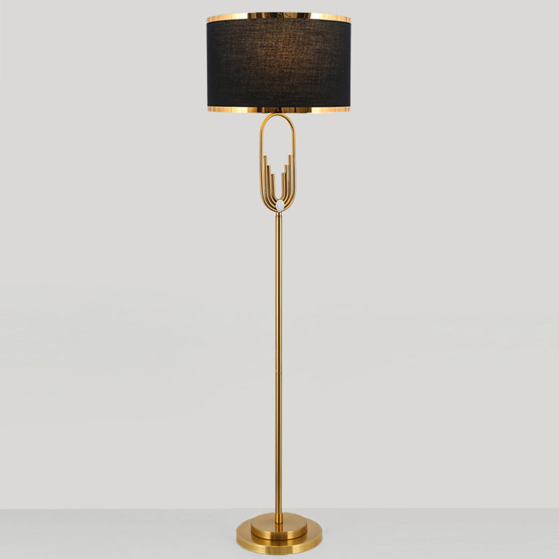 Contemporary Scandinavian Fabric Iron Floor Lamp