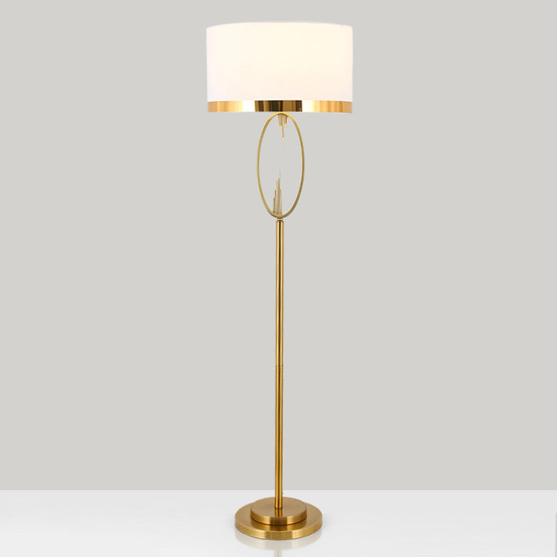 Contemporary Scandinavian Fabric Iron Floor Lamp