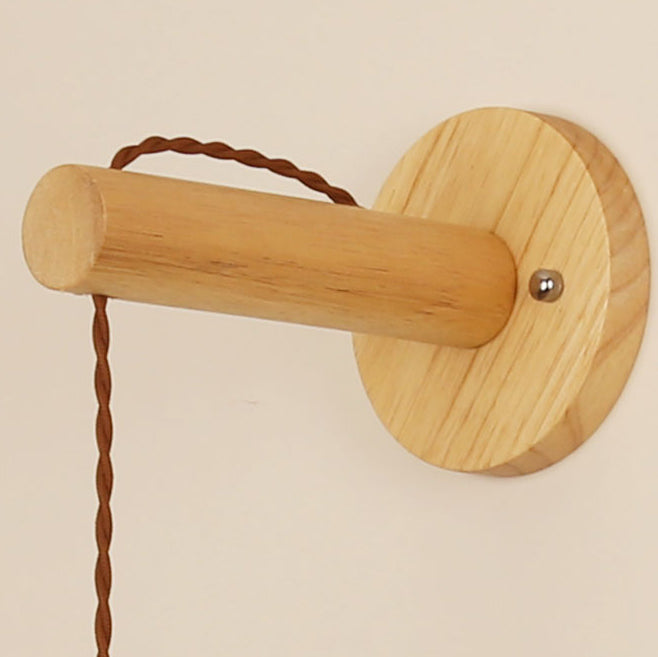 Rattan Solid Wood Hollow Wall Lamp