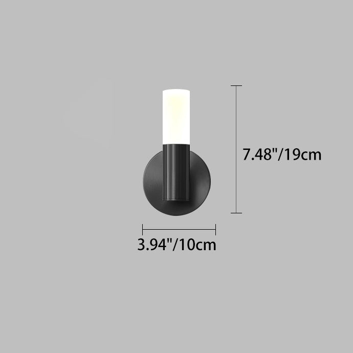 Acrylic Iron Round Cylinder Wall Lamp