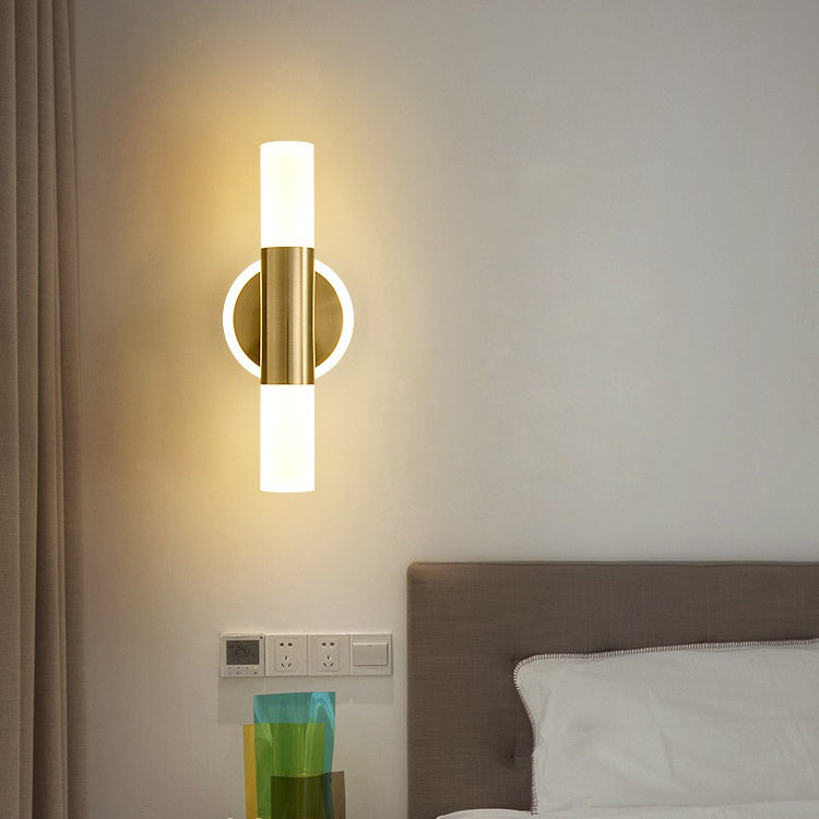 Acrylic Iron Round Cylinder Wall Lamp