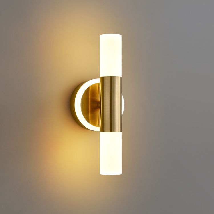 Acrylic Iron Round Cylinder Wall Lamp