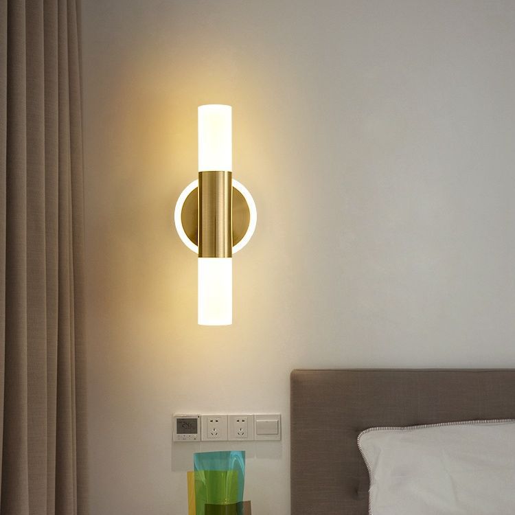 Acrylic Iron Round Cylinder Wall Lamp