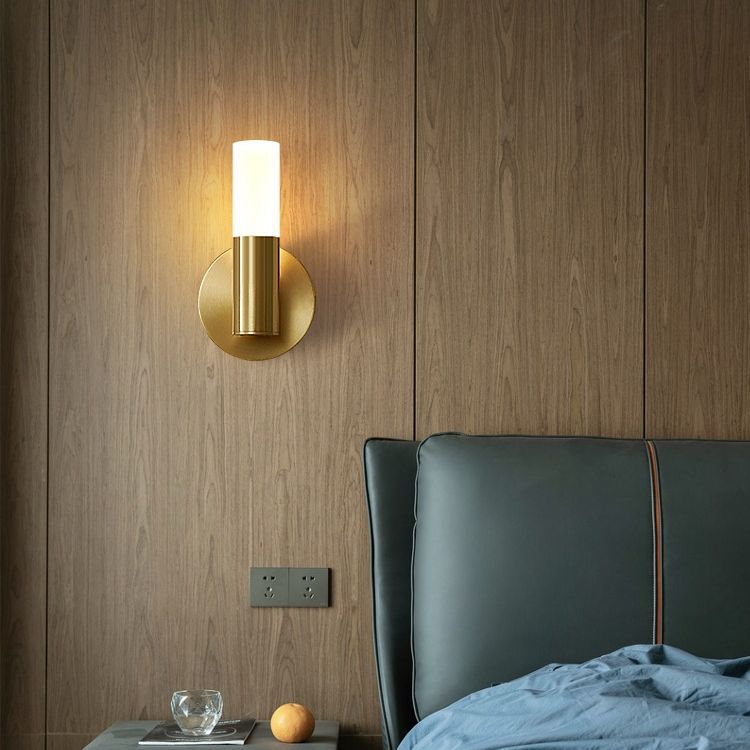 Acrylic Iron Round Cylinder Wall Lamp