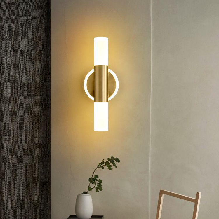 Acrylic Iron Round Cylinder Wall Lamp