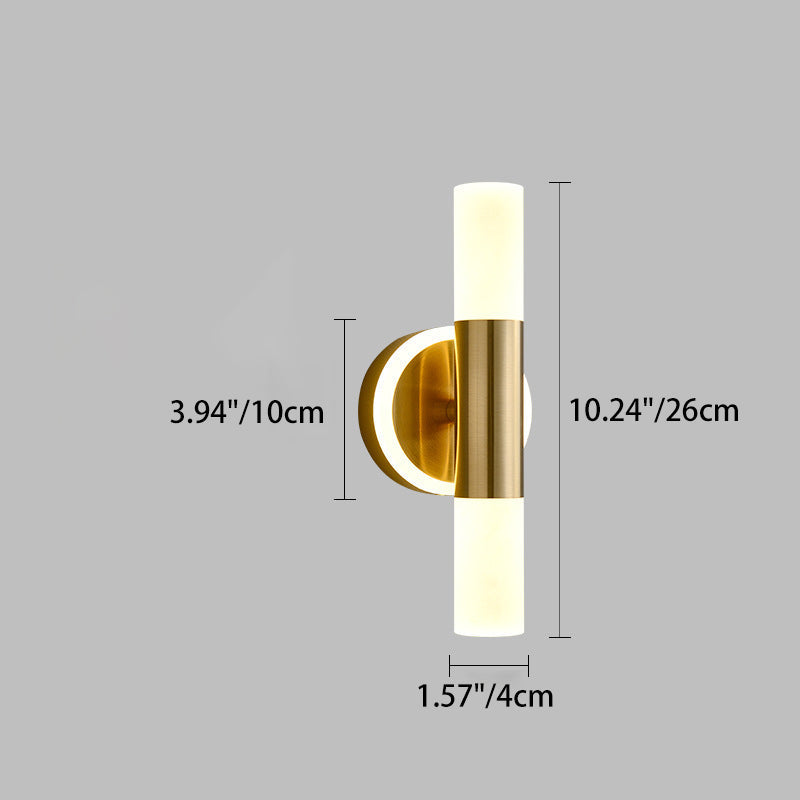 Acrylic Iron Round Cylinder Wall Lamp
