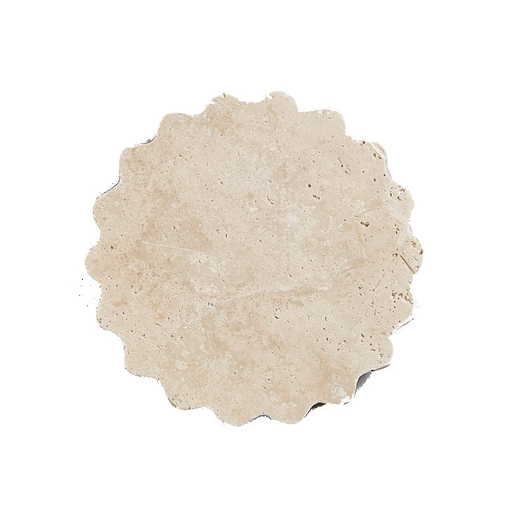 Beige Travertine Wavy Floral Wall Lamp