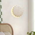 Beige Travertine Wavy Floral Wall Lamp