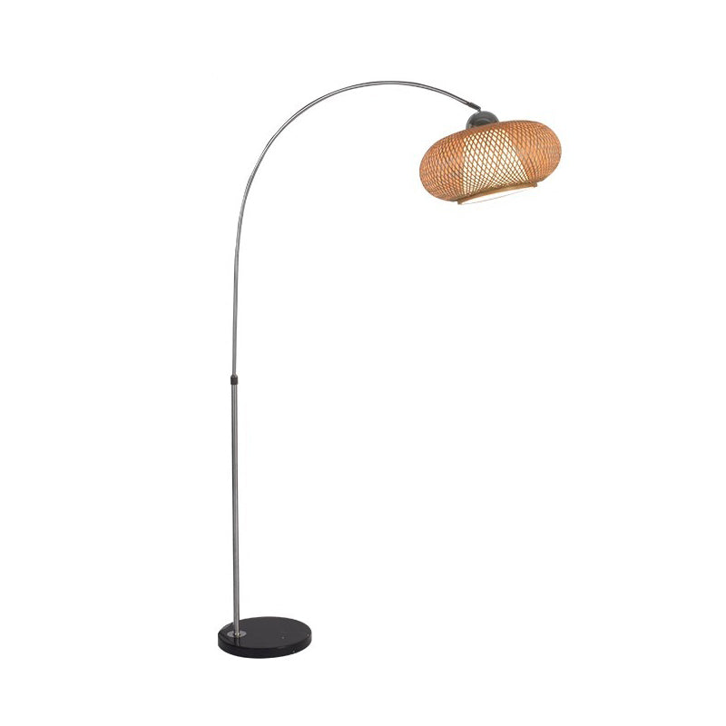 Marble Bamboo Stainless Steel Floor Lamp
