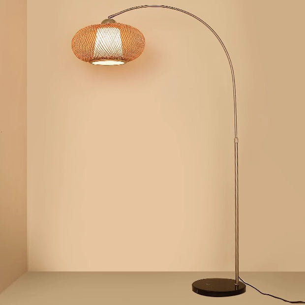 Marble Bamboo Stainless Steel Floor Lamp