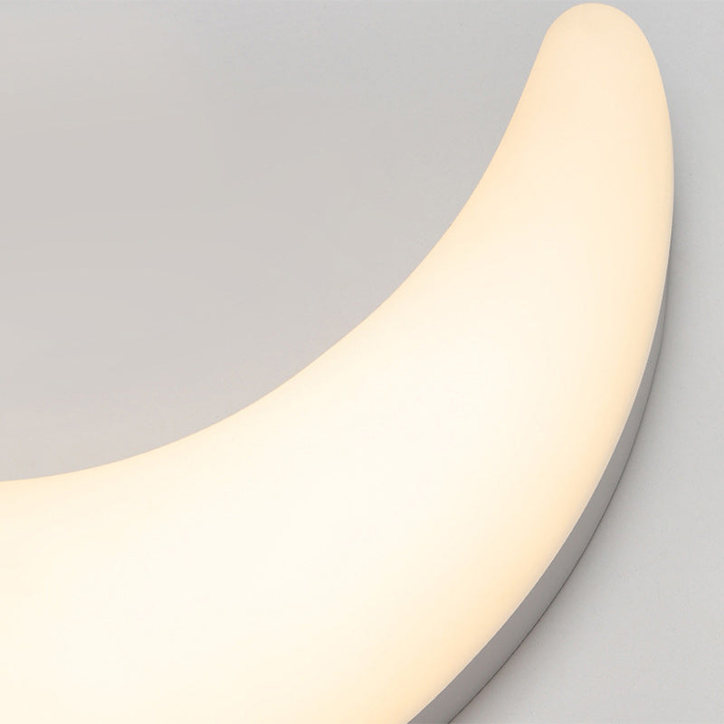 Acrylic Brass Crescent-Shaped Bedroom Wall Lamp
