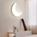 Acrylic Brass Crescent-Shaped Bedroom Wall Lamp