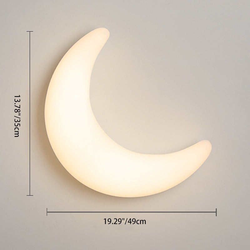 Acrylic Brass Crescent-Shaped Bedroom Wall Lamp