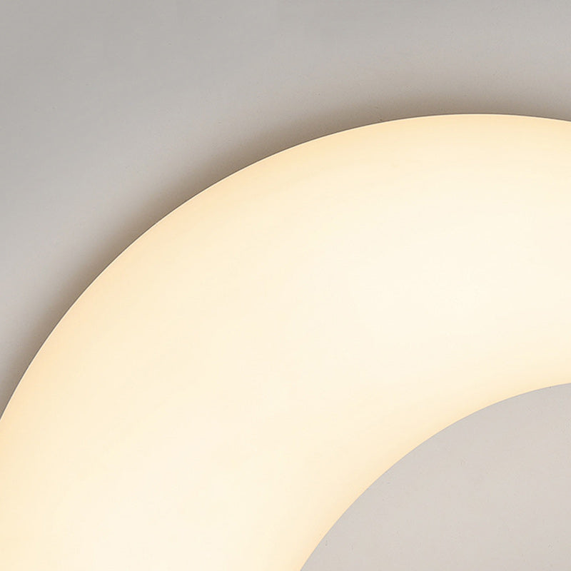 Acrylic Brass Crescent-Shaped Bedroom Wall Lamp
