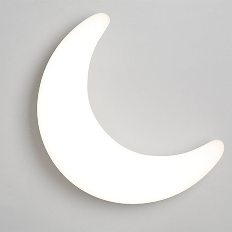 Acrylic Brass Crescent-Shaped Bedroom Wall Lamp