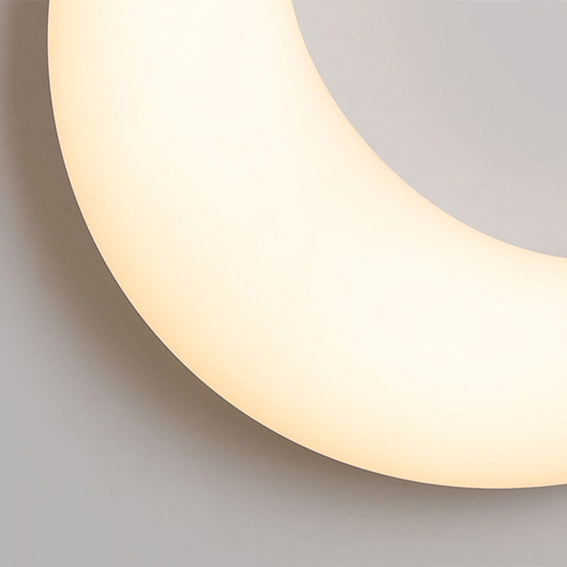 Acrylic Brass Crescent-Shaped Bedroom Wall Lamp