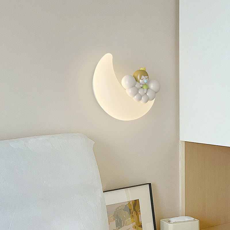 PE Iron Crescent Bedroom Wall Lamp