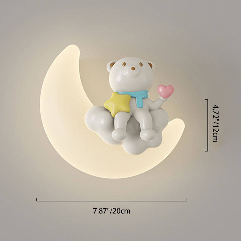 PE Iron Crescent Bedroom Wall Lamp