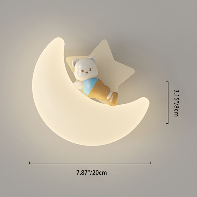 PE Iron Crescent Bedroom Wall Lamp