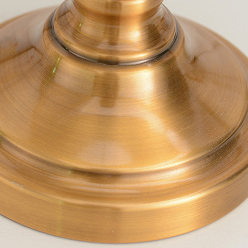 Brass Ceramic Fabric Round Table Lamp