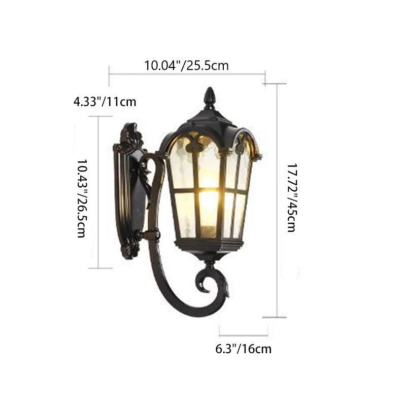 Aluminum Glass Curved-Square Outdoor Light