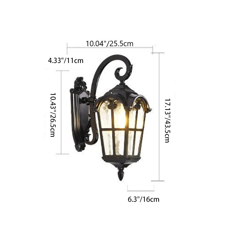 Aluminum Glass Curved-Square Outdoor Light