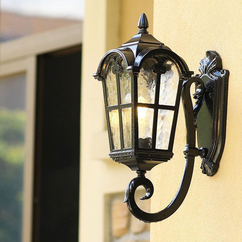 Aluminum Glass Curved-Square Outdoor Light