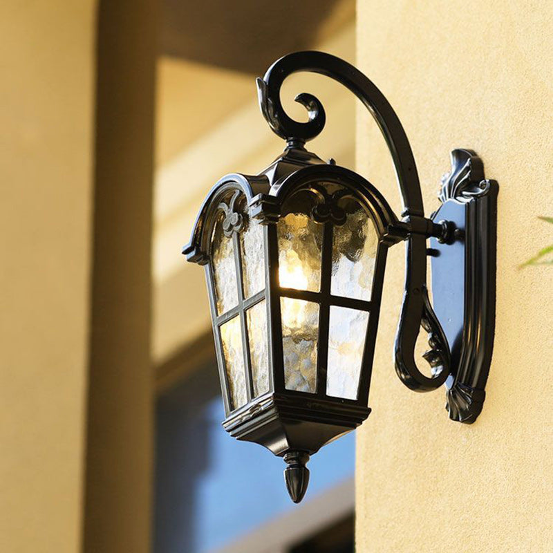 Aluminum Glass Curved-Square Outdoor Light