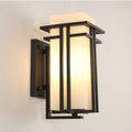 Glass Iron Rectangular Living Wall Lamp