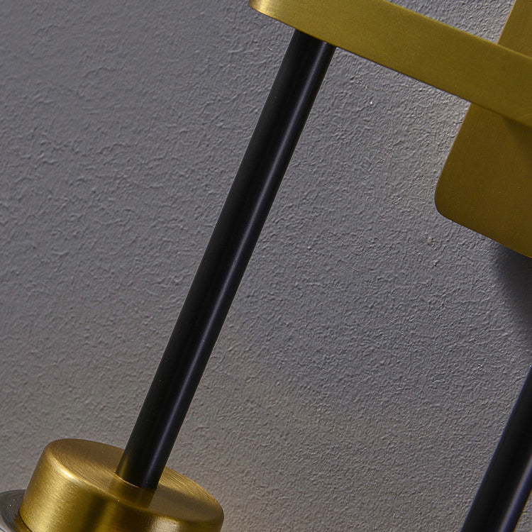 Brass Glass Cylinder Square Wall Lamp