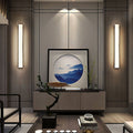 Brass Alabaster Rectangular Living Wall Lamp