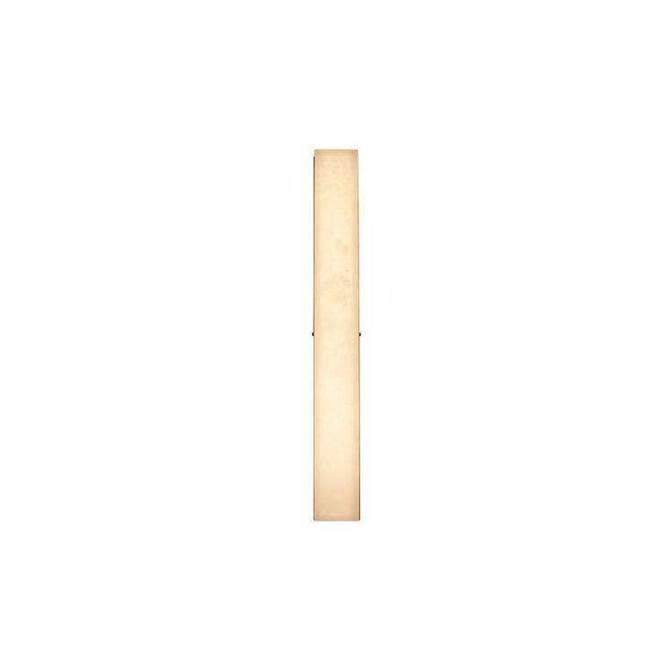 Brass Alabaster Rectangular Living Wall Lamp
