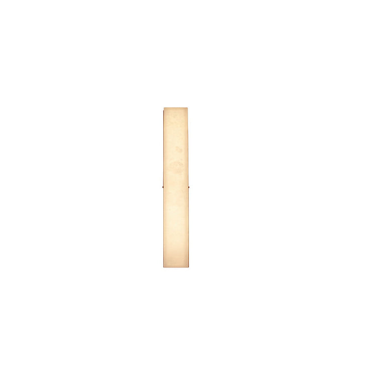 Brass Alabaster Rectangular Living Wall Lamp