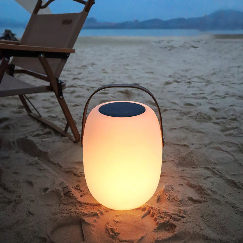 PE Acrylic Portable Barrel-Shaped Outdoor Light