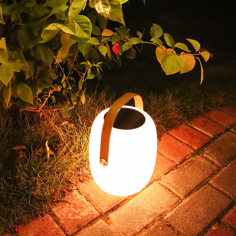 PE Acrylic Portable Barrel-Shaped Outdoor Light