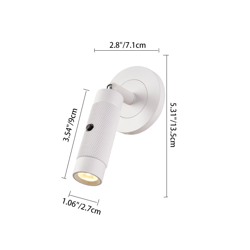 Aluminum Cylinder Round Living Wall Lamp