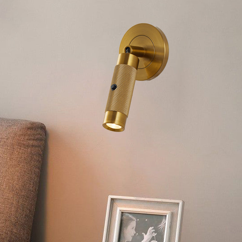 Aluminum Cylinder Round Living Wall Lamp