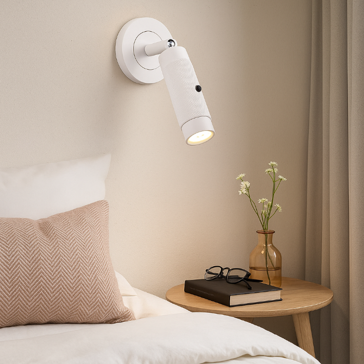 Aluminum Cylinder Round Living Wall Lamp
