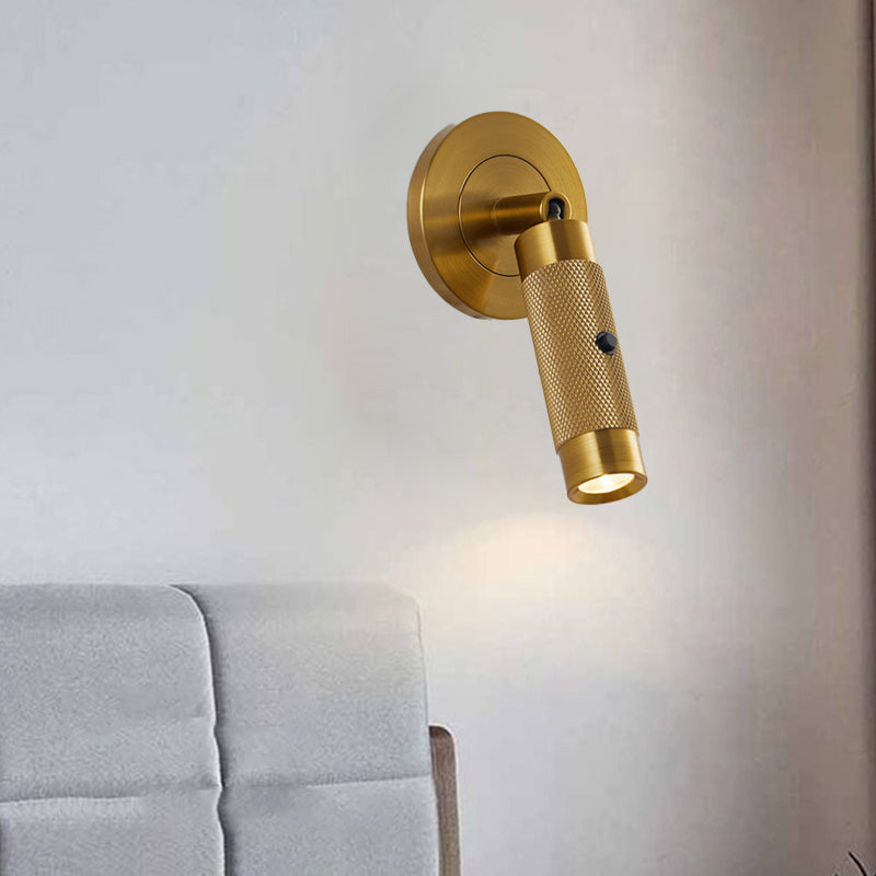 Aluminum Cylinder Round Living Wall Lamp