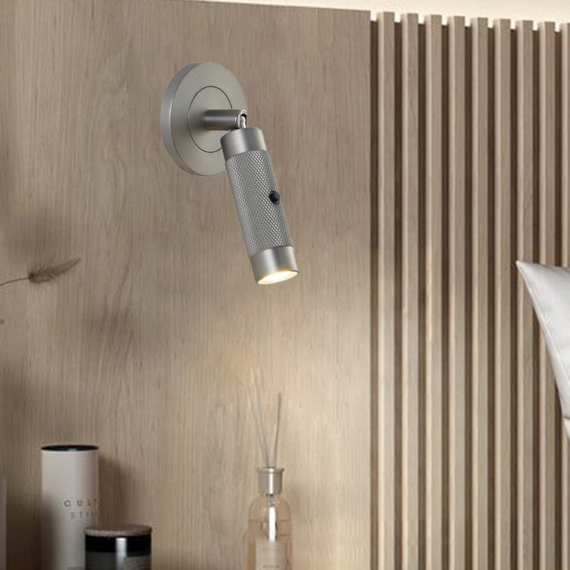 Aluminum Cylinder Round Living Wall Lamp