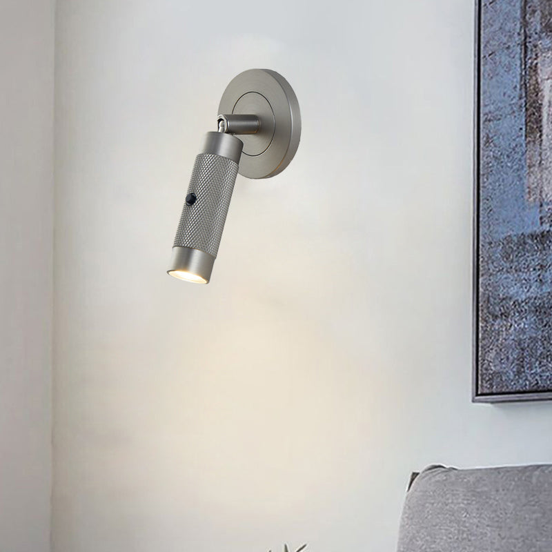Aluminum Cylinder Round Living Wall Lamp