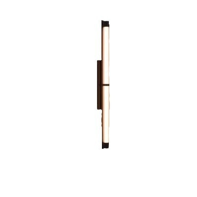 Iron Glass Rectangle Cylinder Wall Lamp