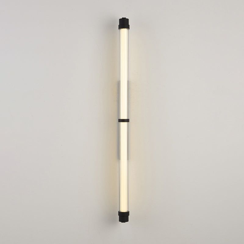Iron Glass Rectangle Cylinder Wall Lamp