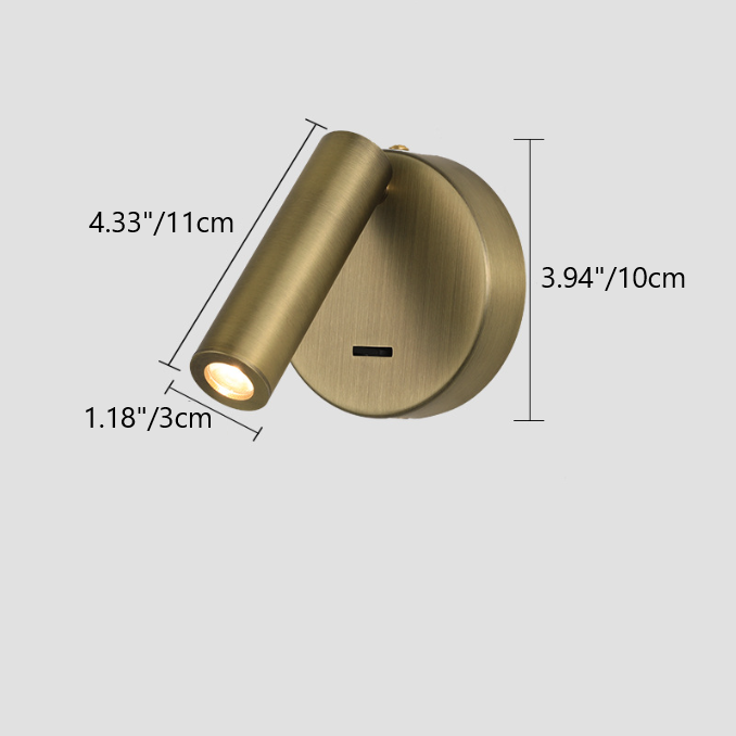 Iron Aluminum Round Cylinder Wall Lamp