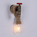 Hemp Rope Iron Faucet Wall Lamp