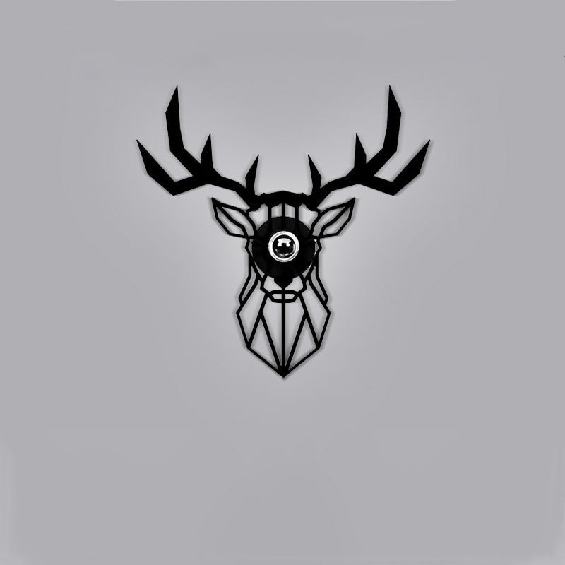 Iron Deer Butterfly Snowflake Wall Lamp